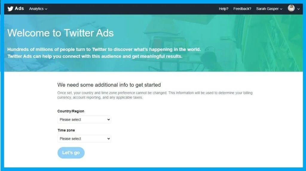 twitter ads accounts