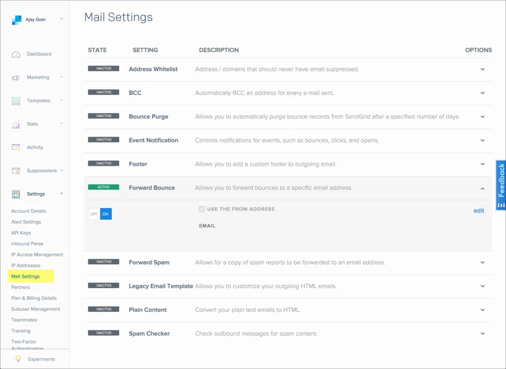 Sendgrid SMTP Admin Access With 2.5M Limit