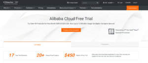 Method For Alibaba Cloud Trial