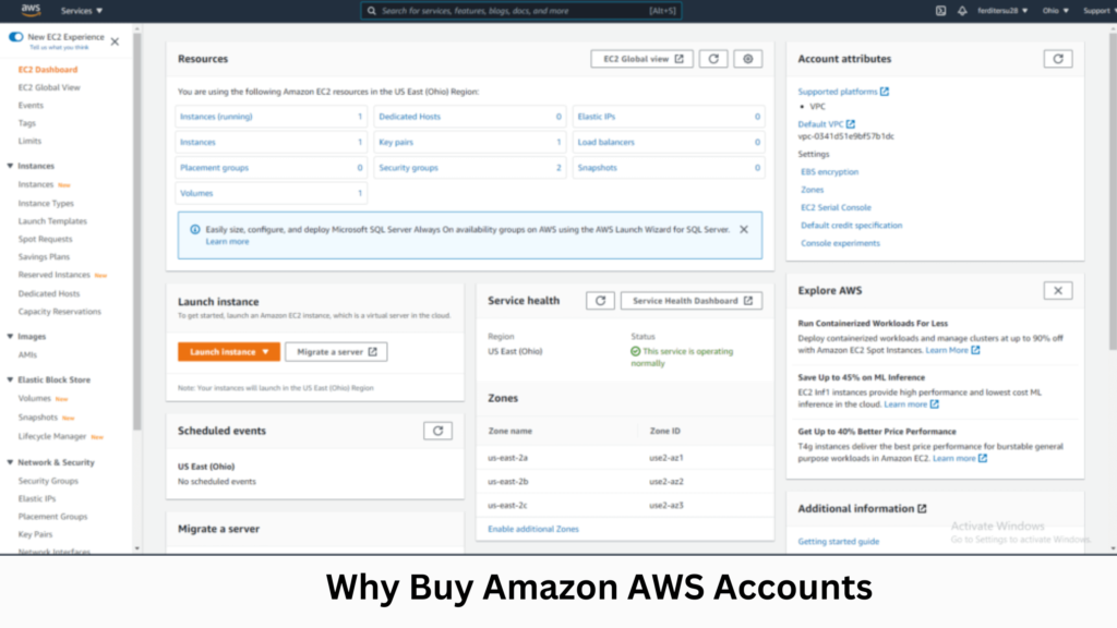  Buy Amazon AWS Accounts